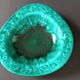 Turquoise glazed ceramic catchall by Giraud Vallauris 1960
