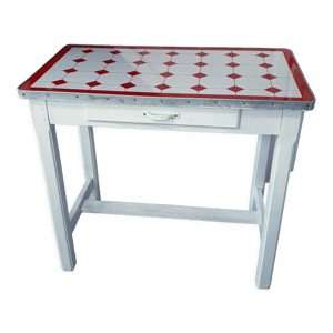 Bureau vintage table - carreaux