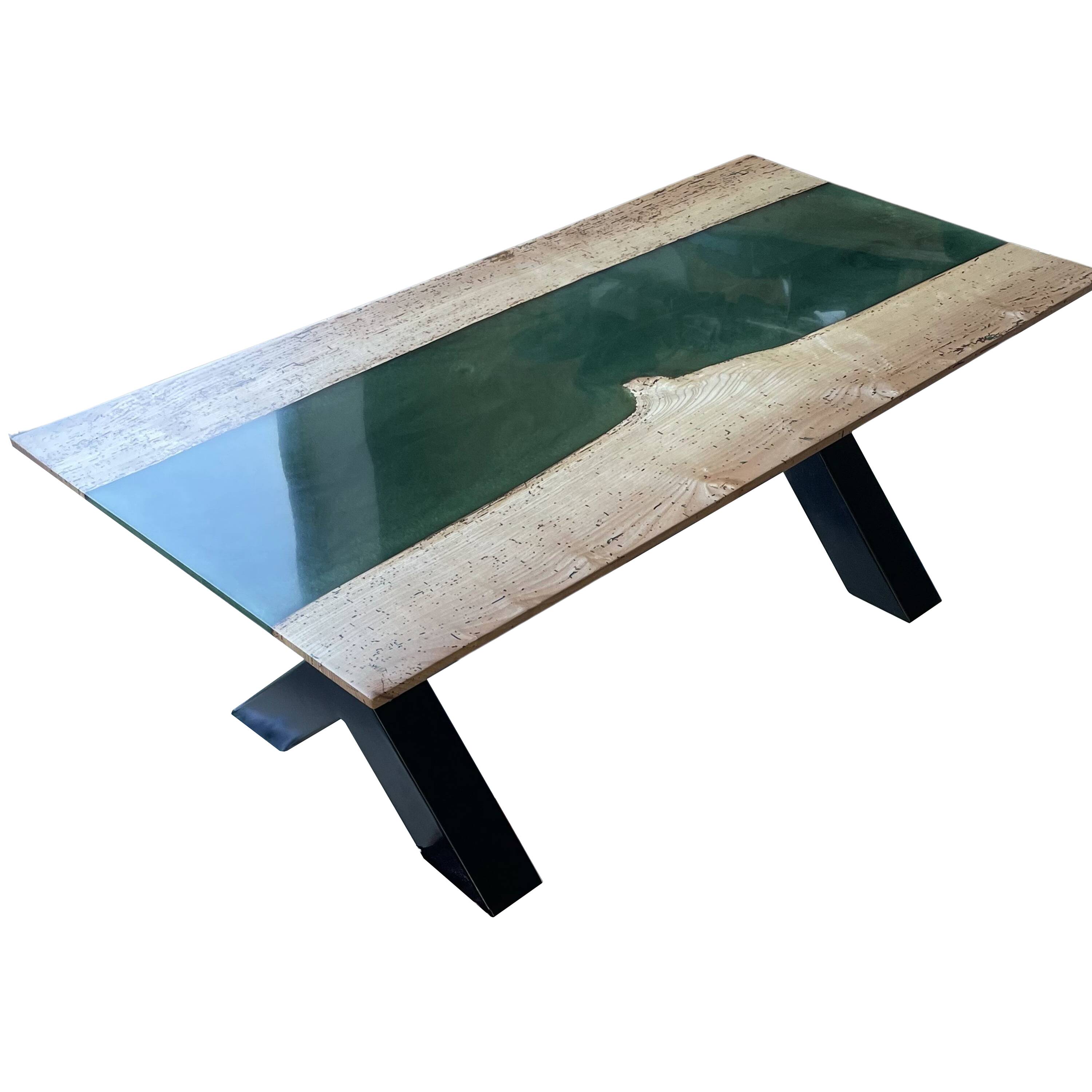 River Table in Solid Wood and Epoxy Resin – Unique Piece, Handcrafted