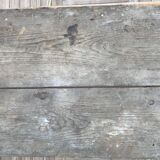 Side table in painted wood aged and patinated by time