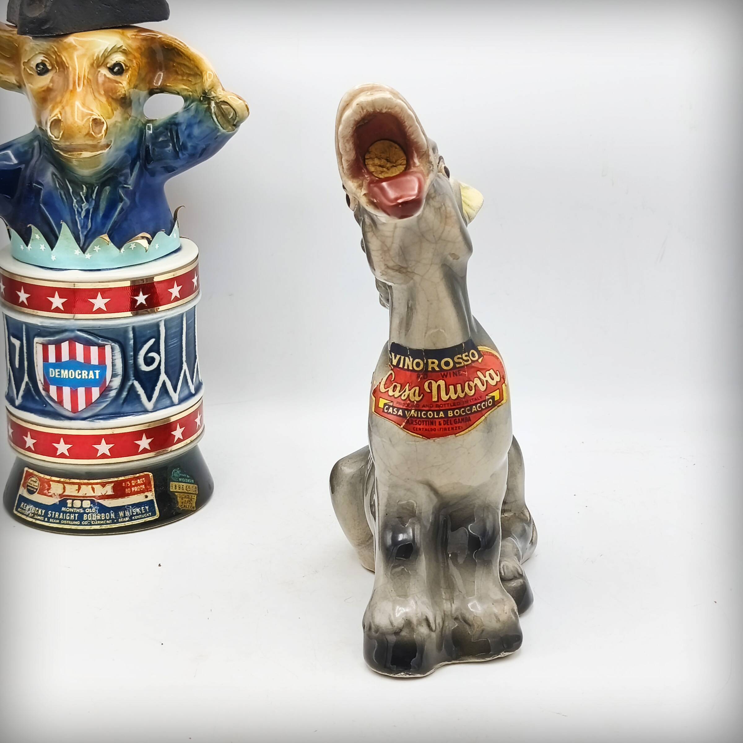 Bouteille zoomorphe âne en céramique par Casa Nuova Boccaccio, Italie, 1960