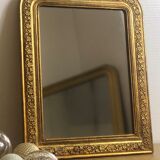 Mirror Louis Philippe beaded gold floral pattern  37x46cm