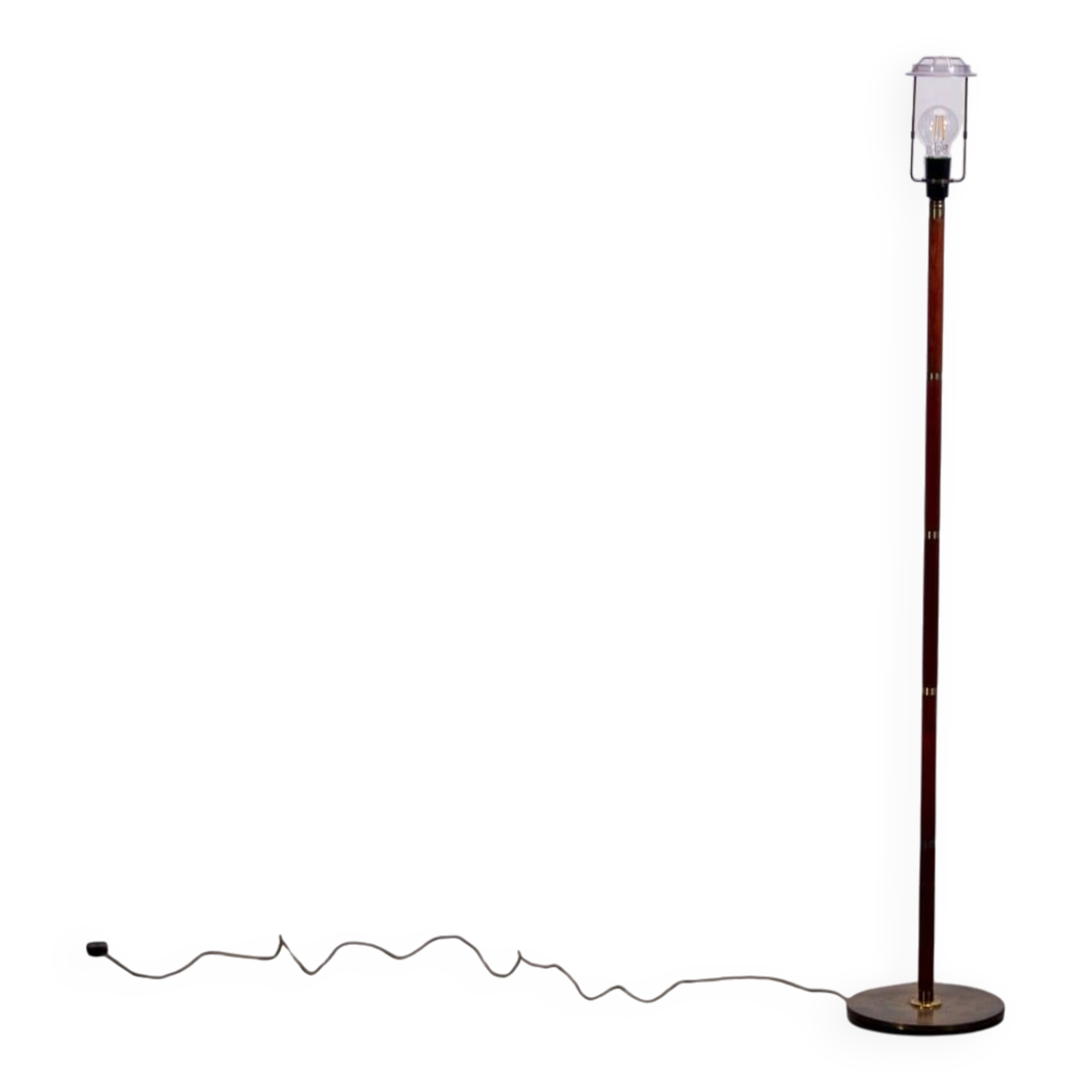 Danish teak and brass floor lamp circa 1960