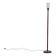 Danish teak and brass floor lamp circa 1960