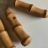 Set of 6 Riviera 1960 bamboo table knives