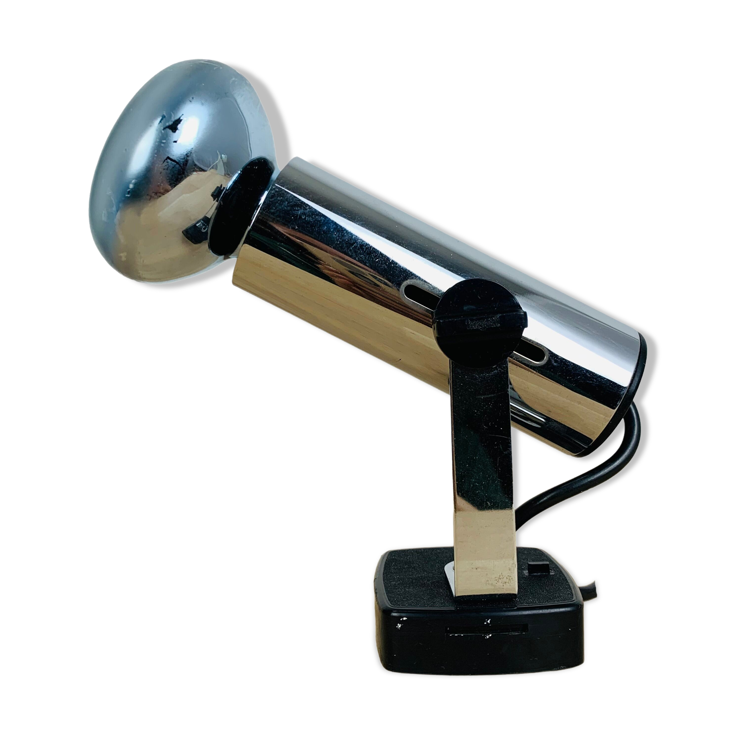 Chrome Targetti spot wall lamp