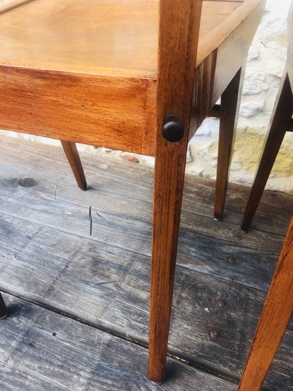 Pair of vintage bistro chairs, Stella Luterma, Circa 60'