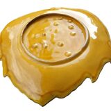 Leaf-shaped dish in glazed ceramic, 1960s-70s