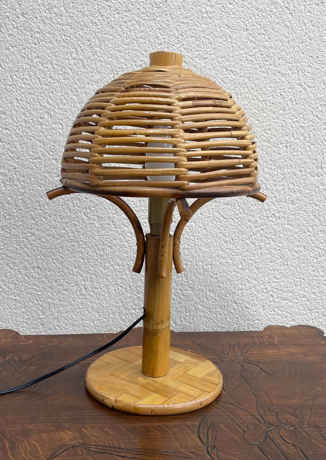 Vintage rattan lamp