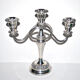 Vintage silver metal candlesticks - 3-arm English Silverplated Candelabra