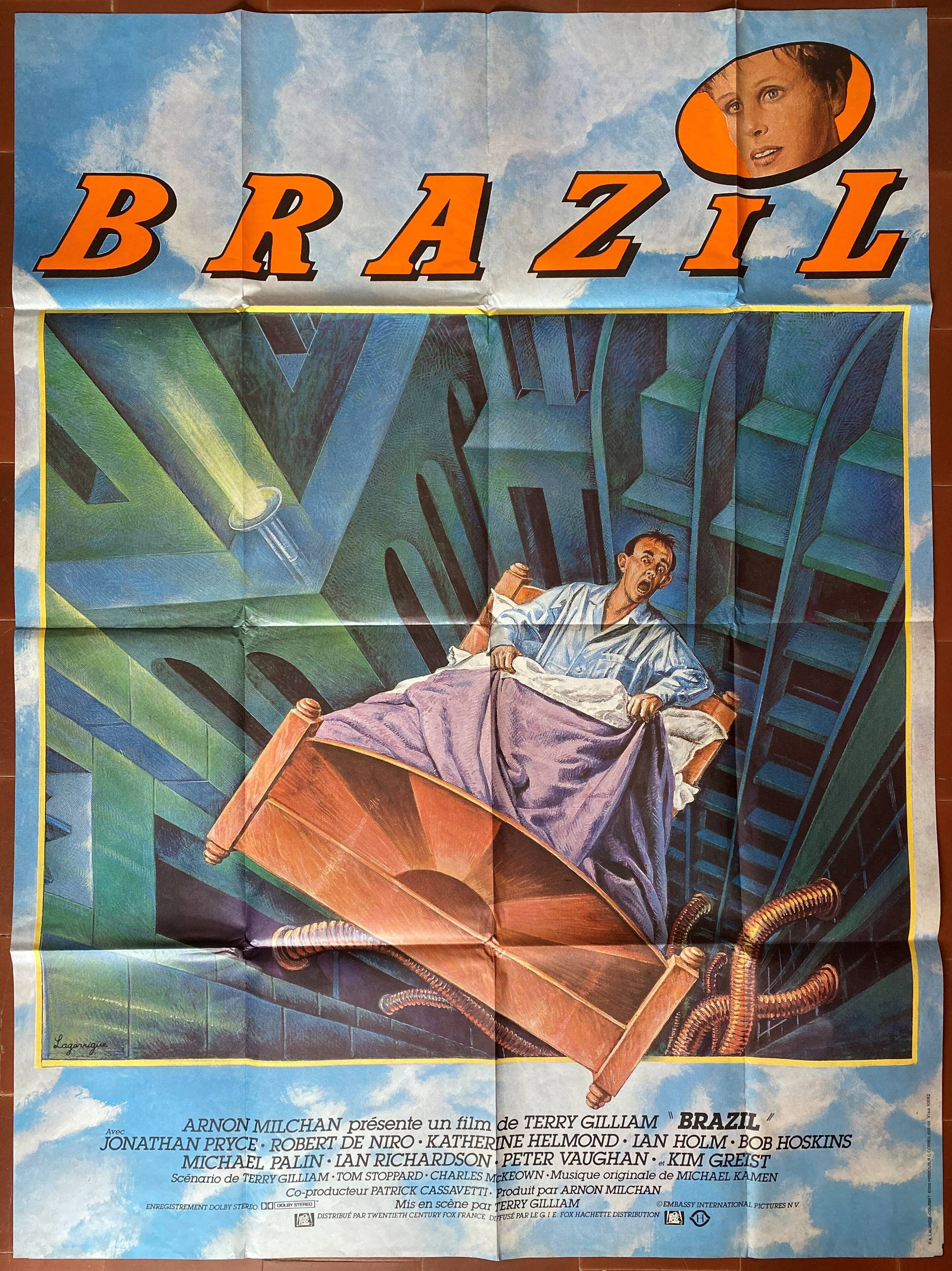 Original cinema poster "Brazil" Terry Gilliam 120x160cm 1985