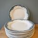 Set of 11 flat plates Terre de Fer in Earthenware of St Amand, model Lucy