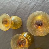 Amber bubble foot glasses