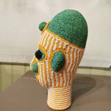African beaded head