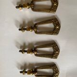 Set of 4 brass pull handles