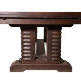 Large solid oak table by Joseph Savina 1950