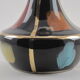 Black enameled ceramic vase Vintage