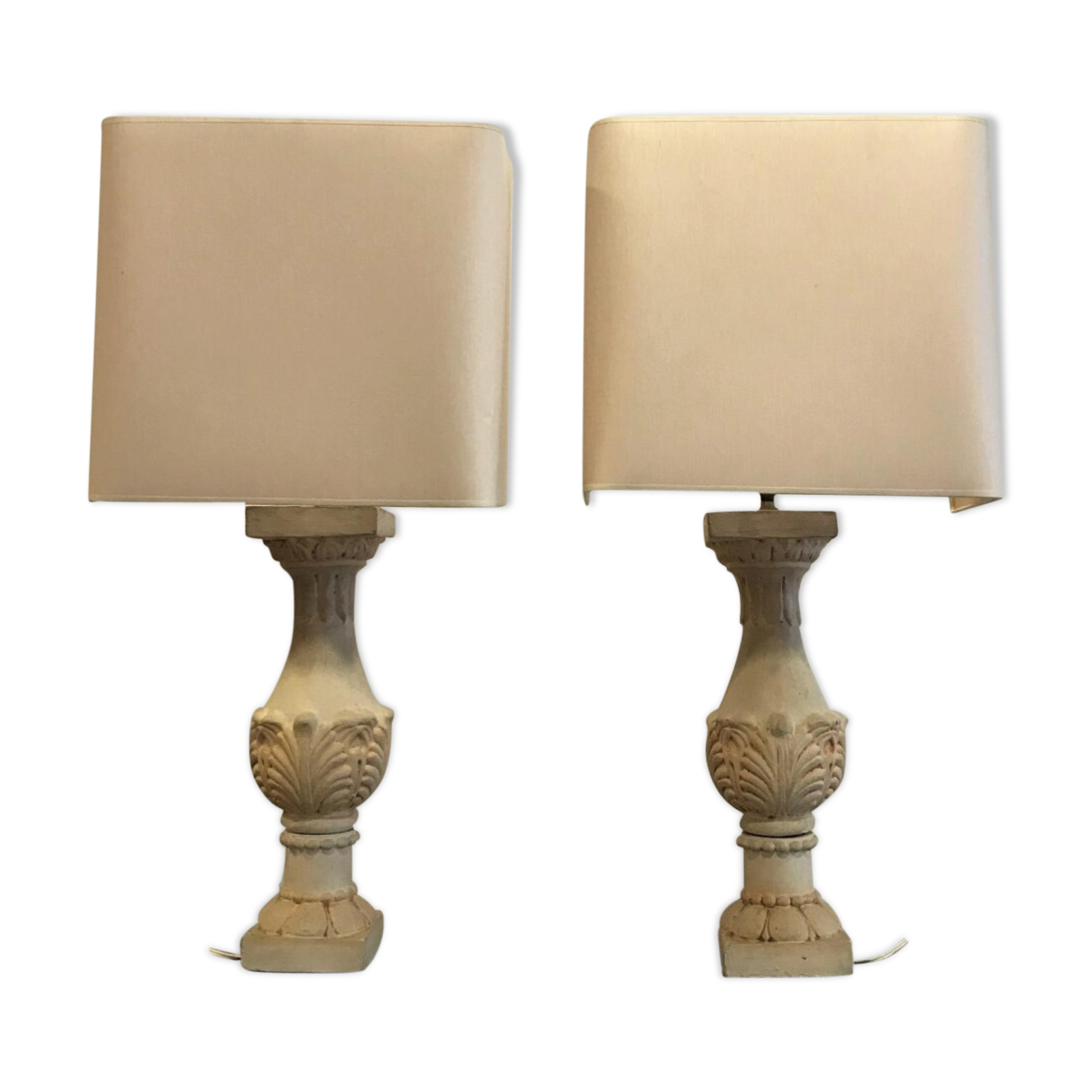 Pair of baluster lamps