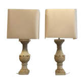 Pair of baluster lamps