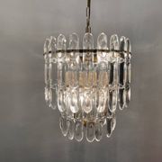 Lustre en cristal et laiton des années 1970
