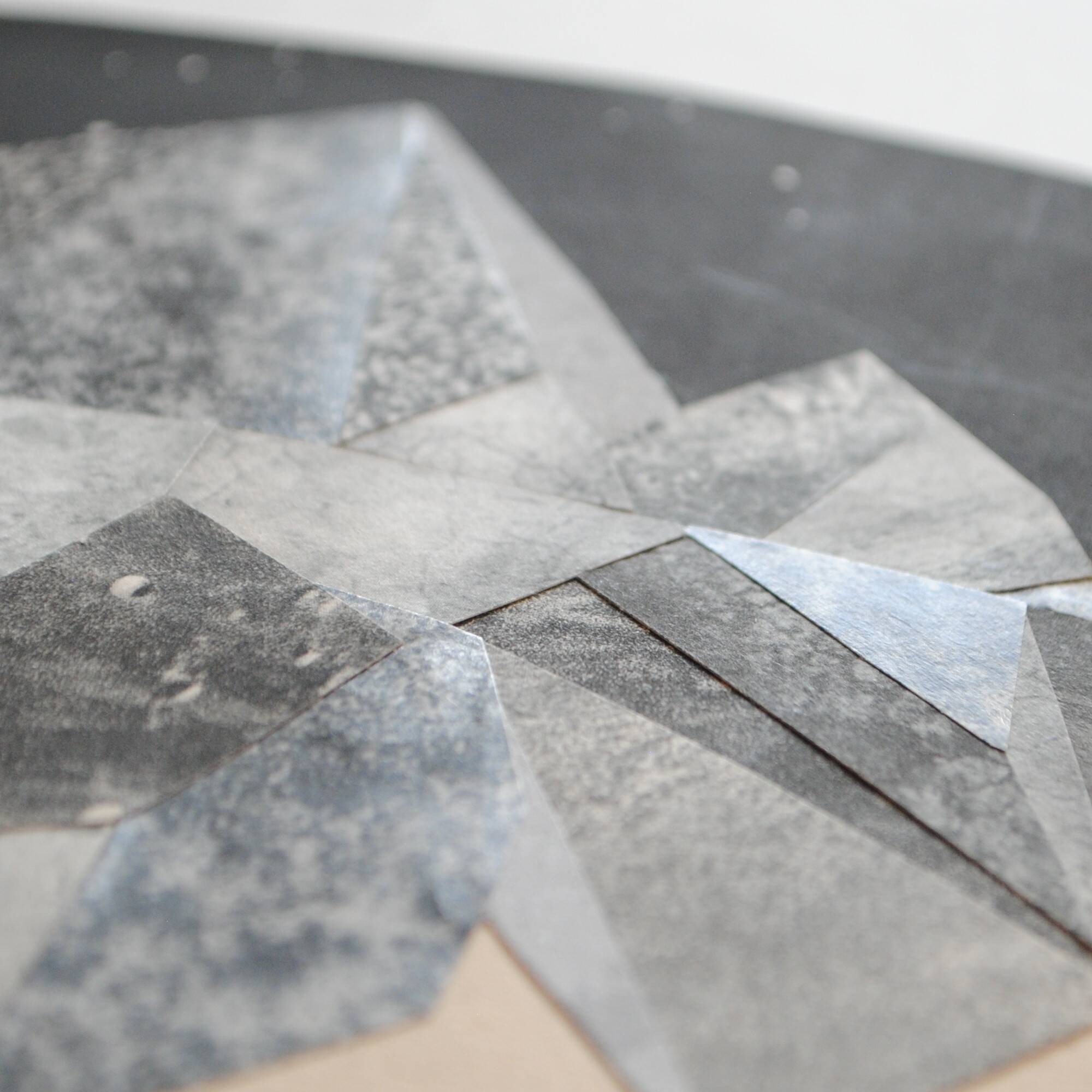 Collage on paper • mineralogy iii