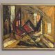 Original Swedish Oil on Panel – “Komposition” by Kenneth Larsson – Signed