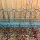 Set of 4 metal garden chairs