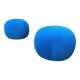Pair of stools, blue ball ottoman from the 80s.