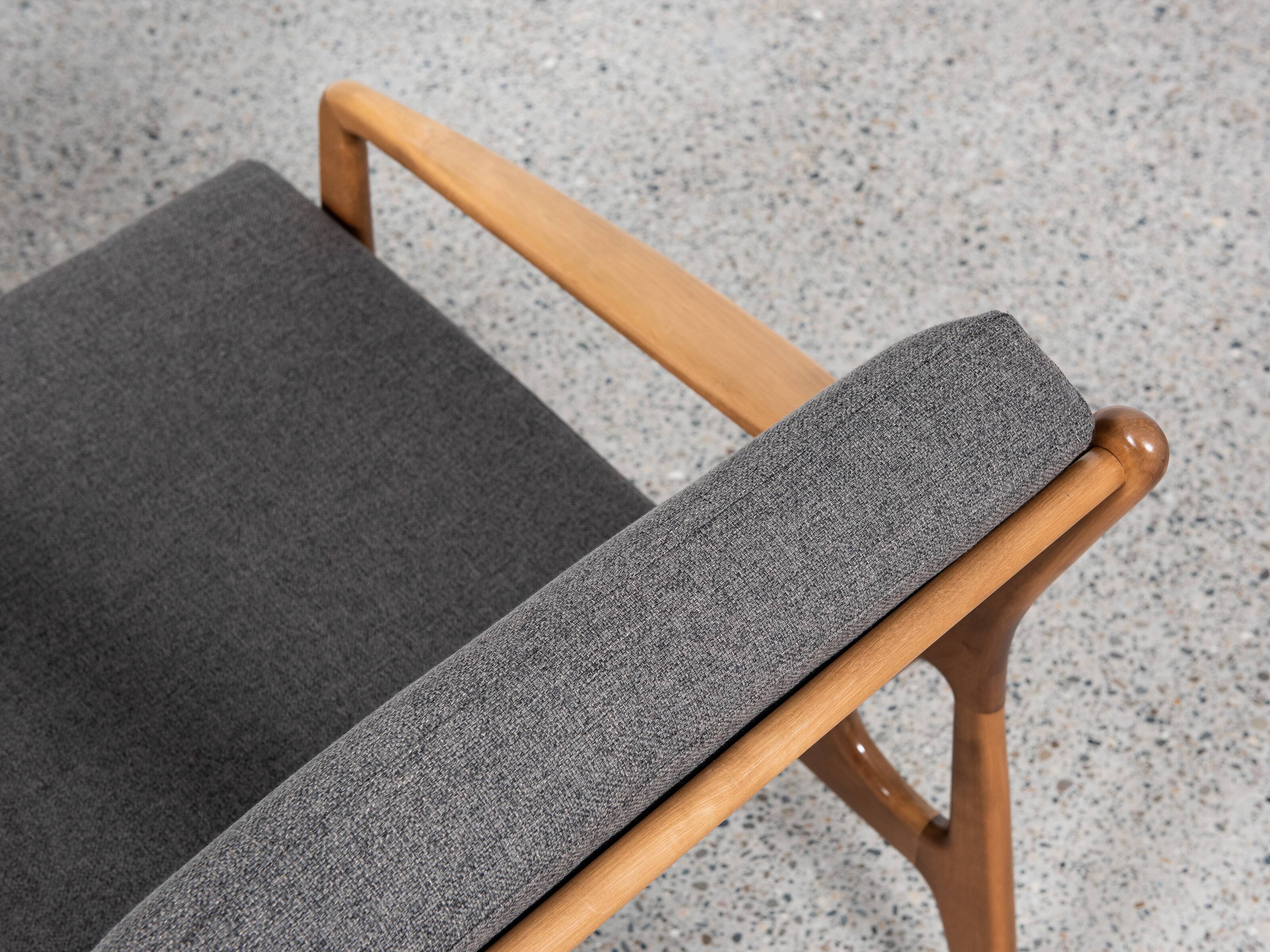 Midcentury Danish pair of easy chairs by Arne Vodder 1960s