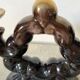Pair of vintage ceramic candlesticks from the 1950s