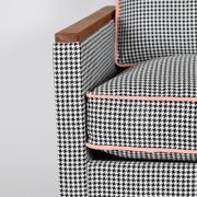 Mid-century original armchair Cube, 1970s,  restored, pied de poule