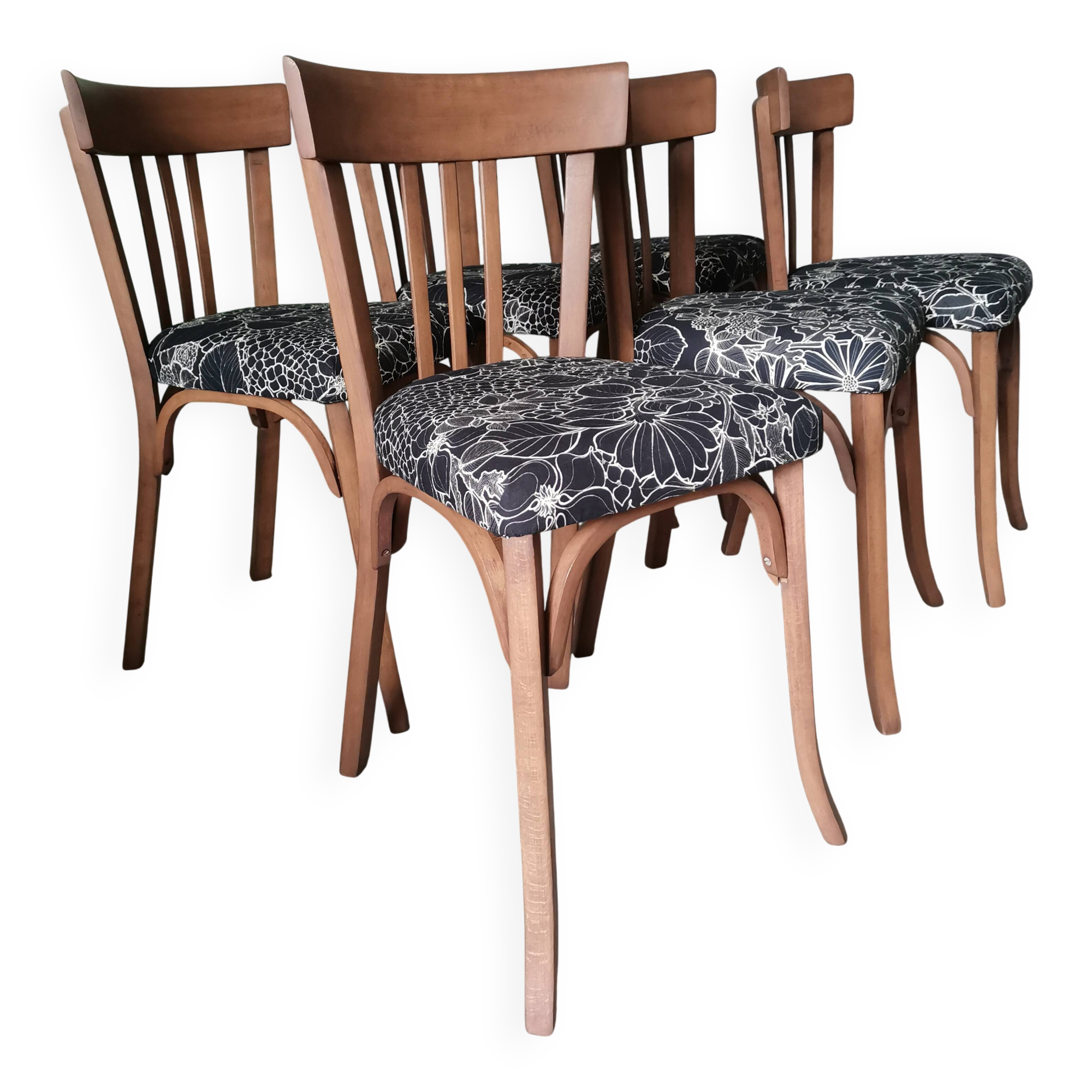 Black Baumann bistro chairs