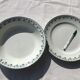 2 Plates Terre de Fer Moulin des Loups Georgette dark green diameter 28cm