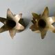 Pair of pineapple candlesticks, brass