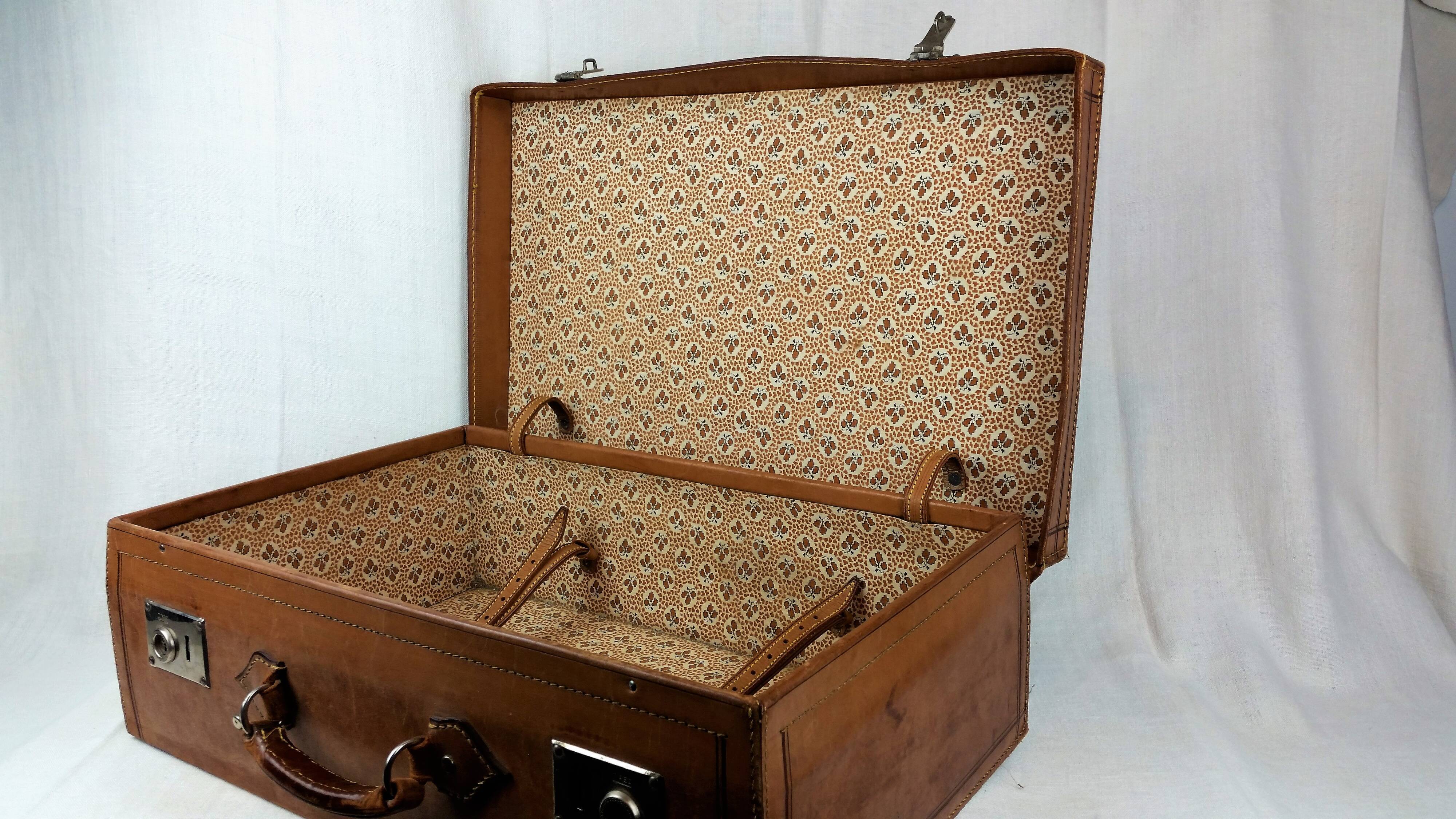Suitcase leather