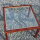 Pair of 1970s side tables in lacquered brass and glass