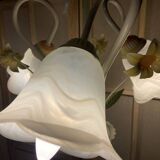 Antique Chandelier Ceiling Light Florentine Bouquet Floral Design 1970 Decorative Art No.2