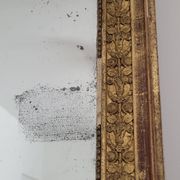 Miroir doré stuc et bois Empire