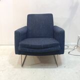 "Prelude" armchair by Louis Paolozzi Blue Chiné
