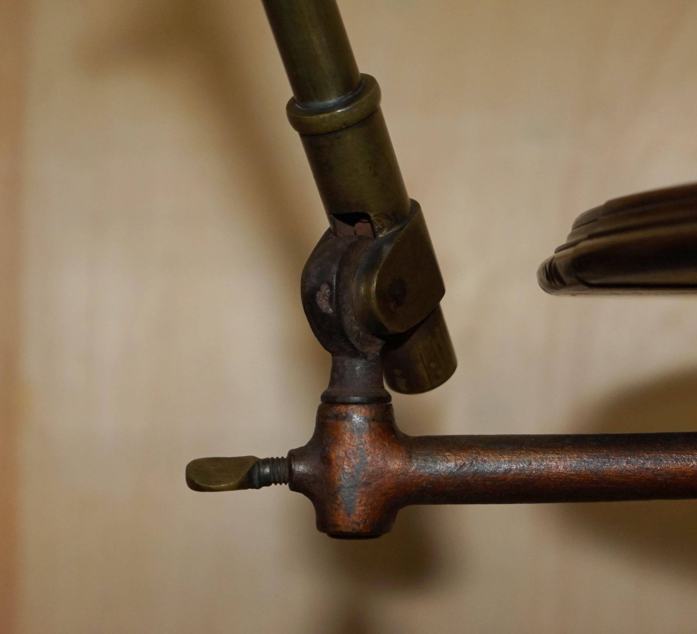 Adjustable Victorian reading or music table Leveson & Son metal