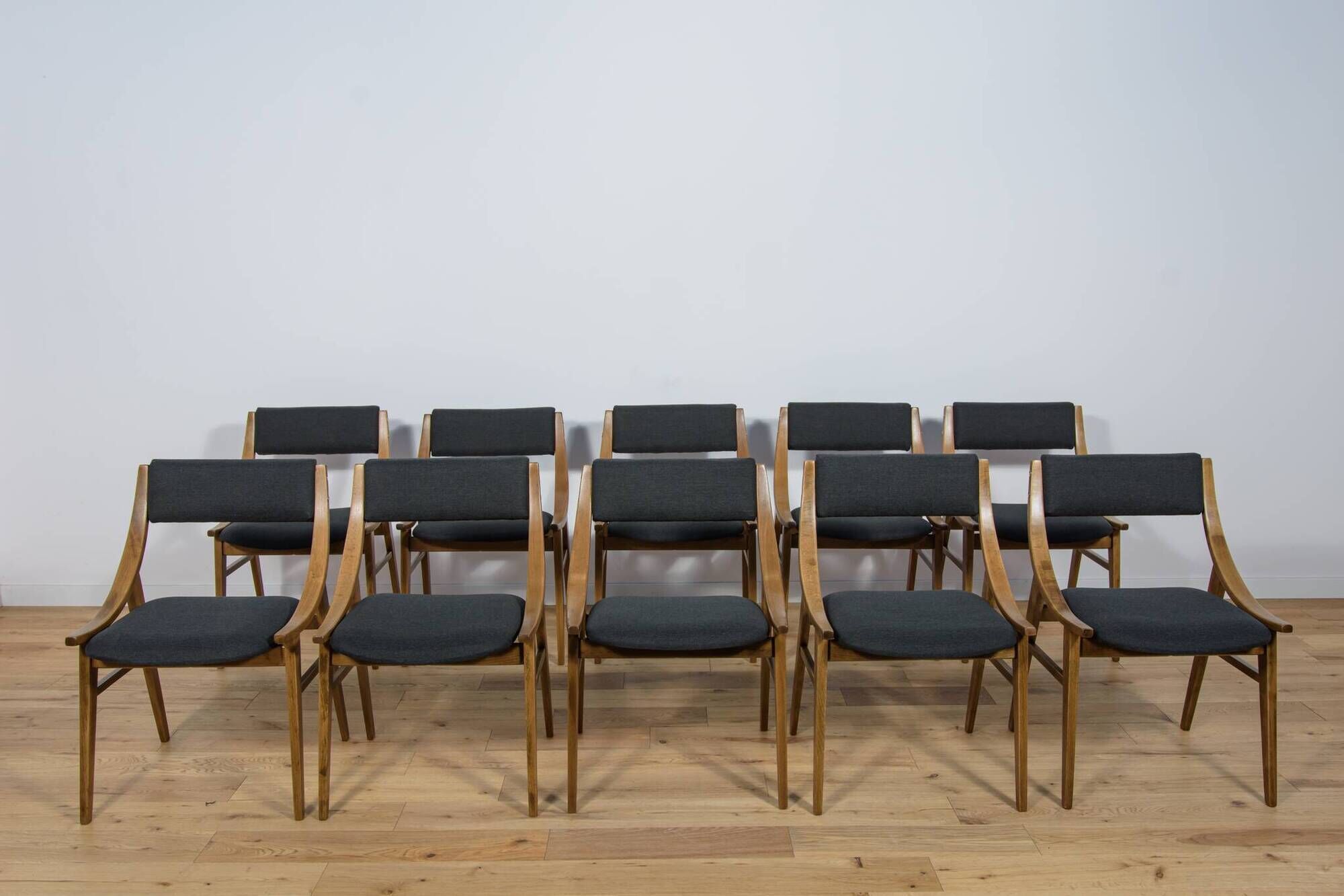 Polish ski jumper chairs from Zamojska, 1970s, set of 10