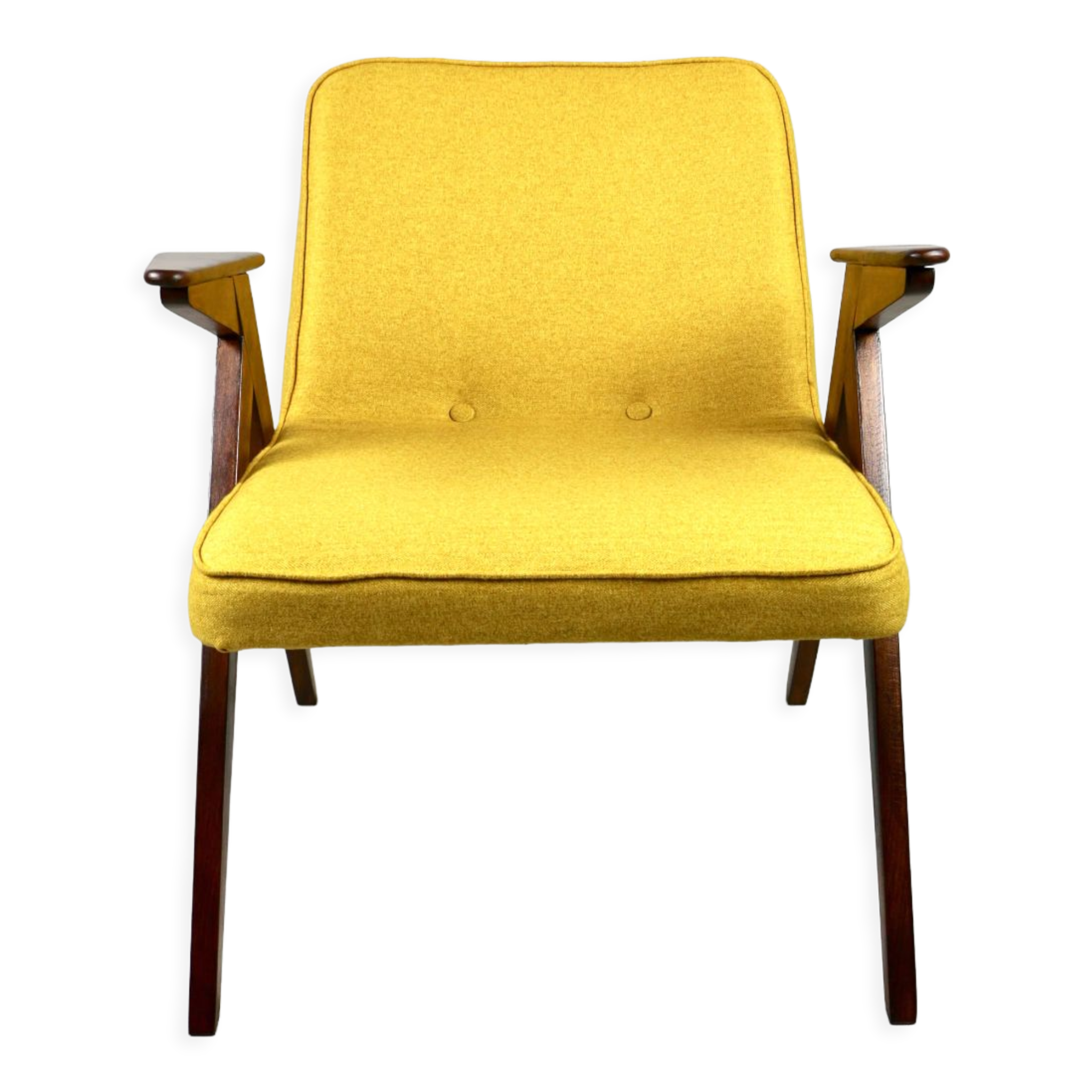 Yellow tweed bunny armchair