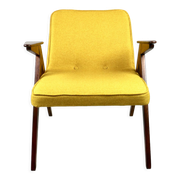 Yellow tweed bunny armchair