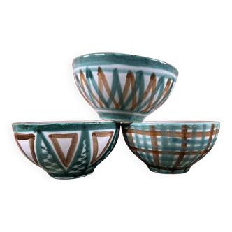 3 Robert Picault Vallauris bowls
