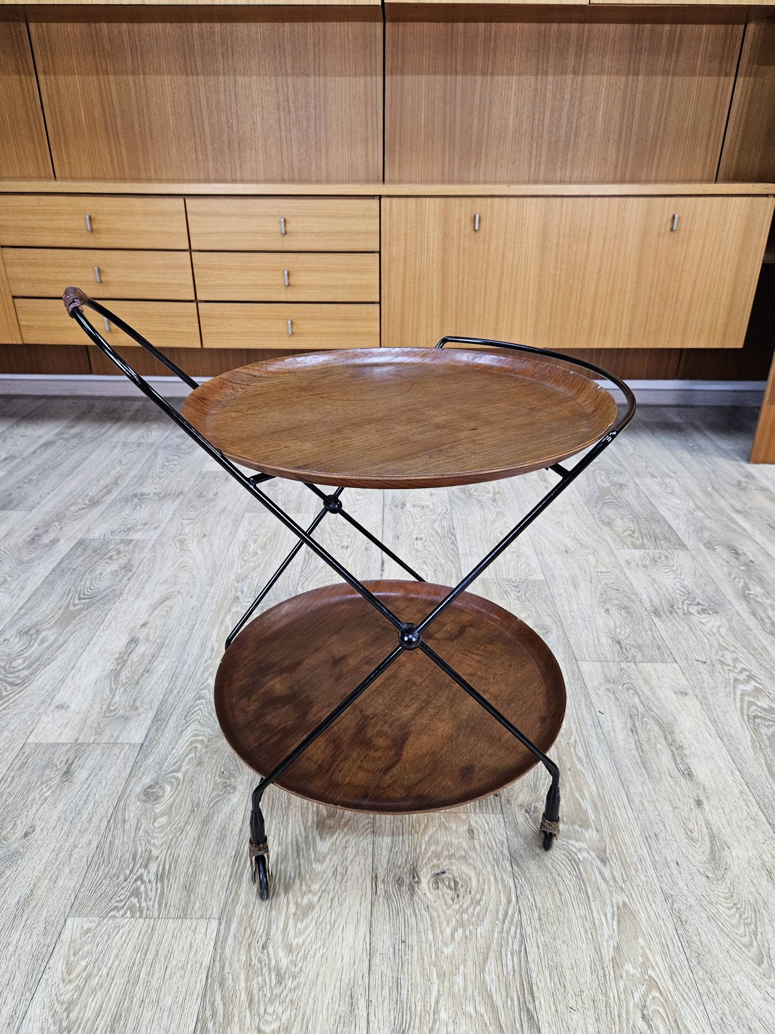 Bar cart, åry fanérprodukter, nybro, teak, sweden, 1960s