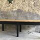 Table de ferme 230 cm - piétement noir - début XXe siècle