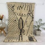 Handmade Moroccan Berber carpet 245 x 147 CM