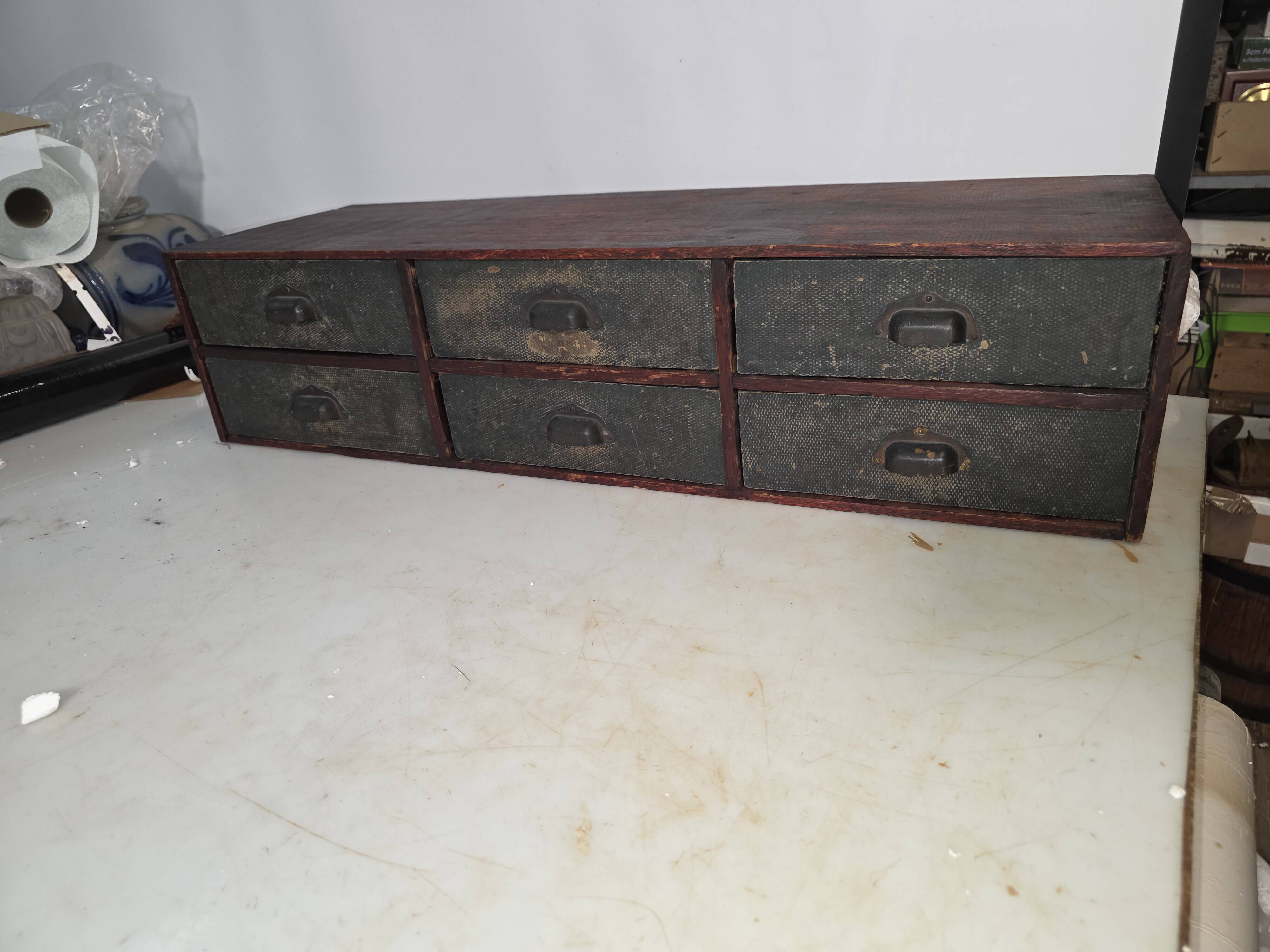 Antique workshop drawer unit from the 1920s.