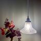 Vintage art deco frosted glass tulip pendant light