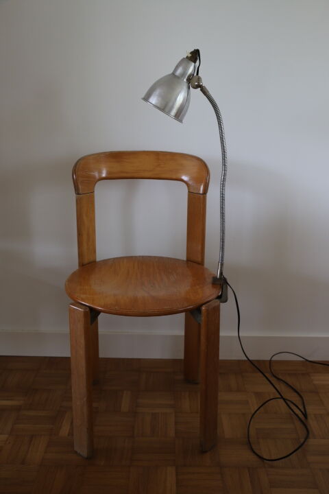 Lampe à étau chromée 1950